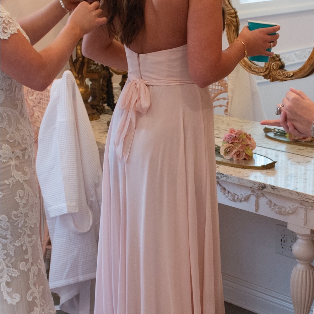 Blush bridesmaids dress. Size 4/6. Worn once.